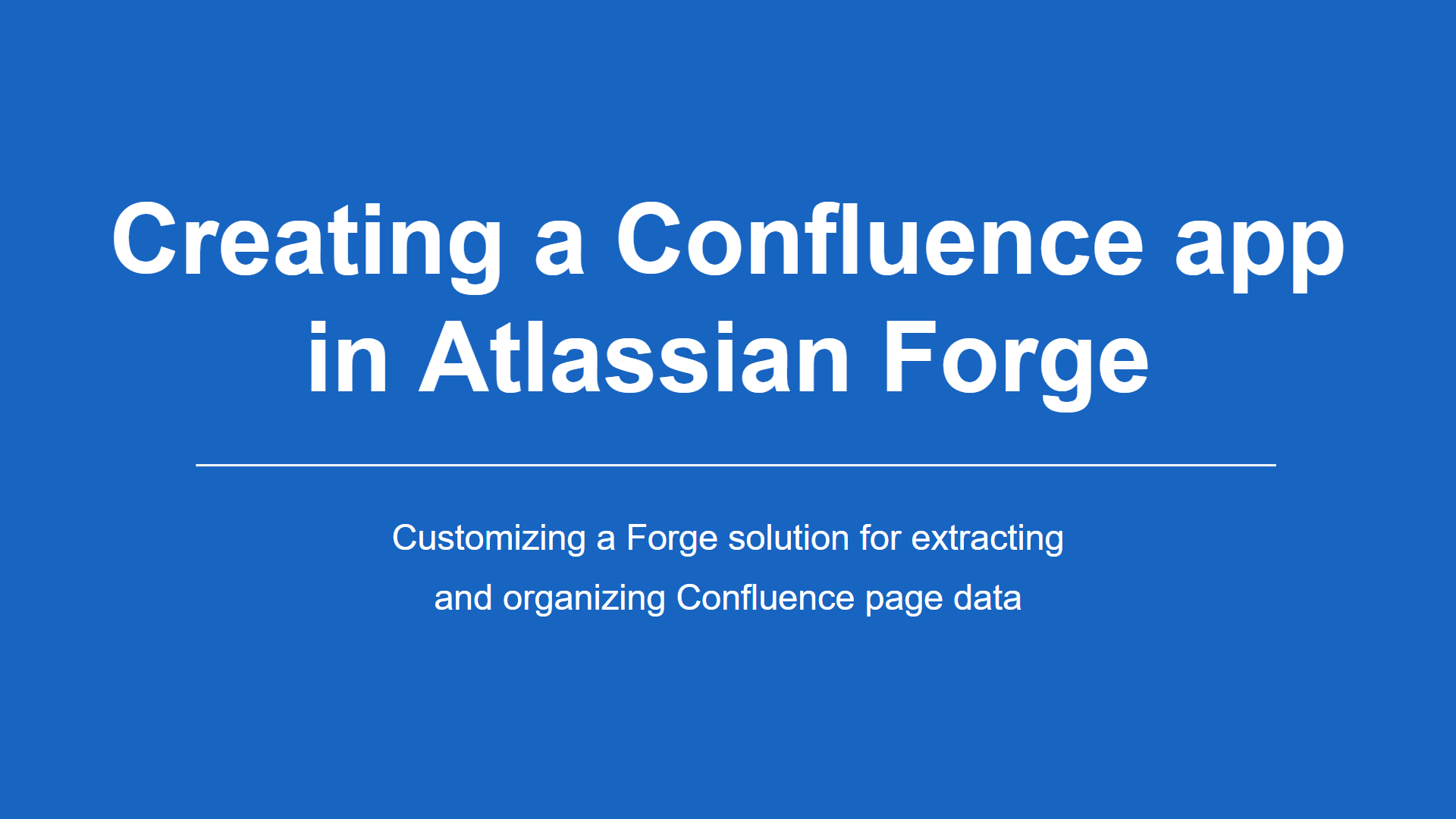 Confluence Forge App